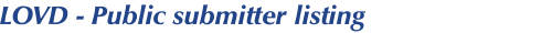 LOVD - Public submitter listing