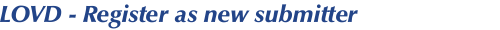 LOVD - Register as new submitter